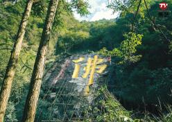 031浙江丽水千佛山景区摩崖石刻《佛》字